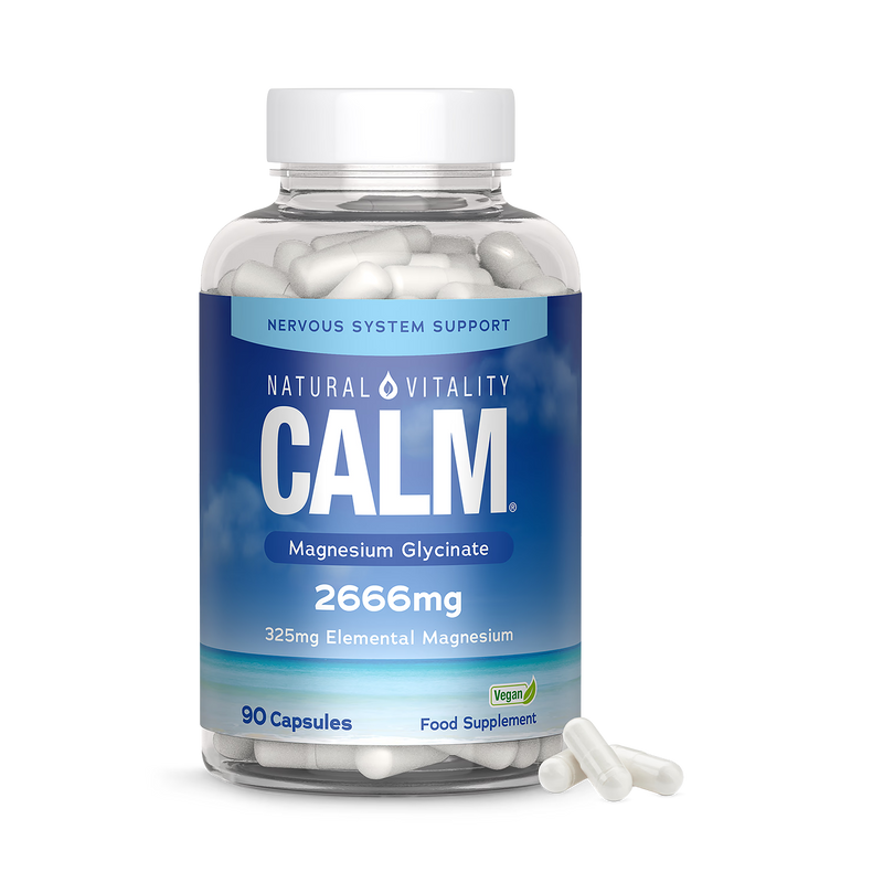 Natural Vitality magnesium glycinate supplement capsules - British product