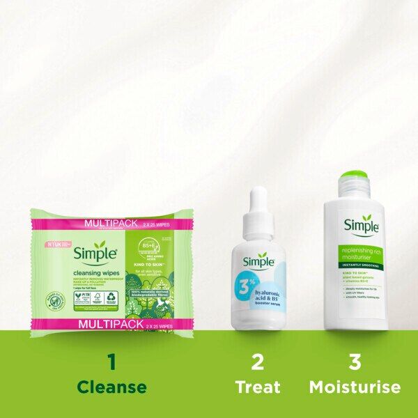 Simple Kind To Skin Cleansing Wipes Biodegradable 50 Pc GOODS Superdrug   