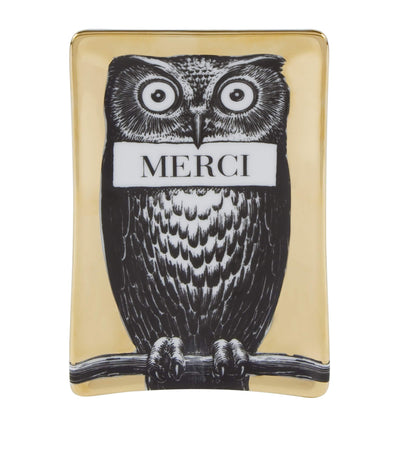 Harrods Fornasetti Rectangular Porcelain Ashtray- Buy online at McGrocer