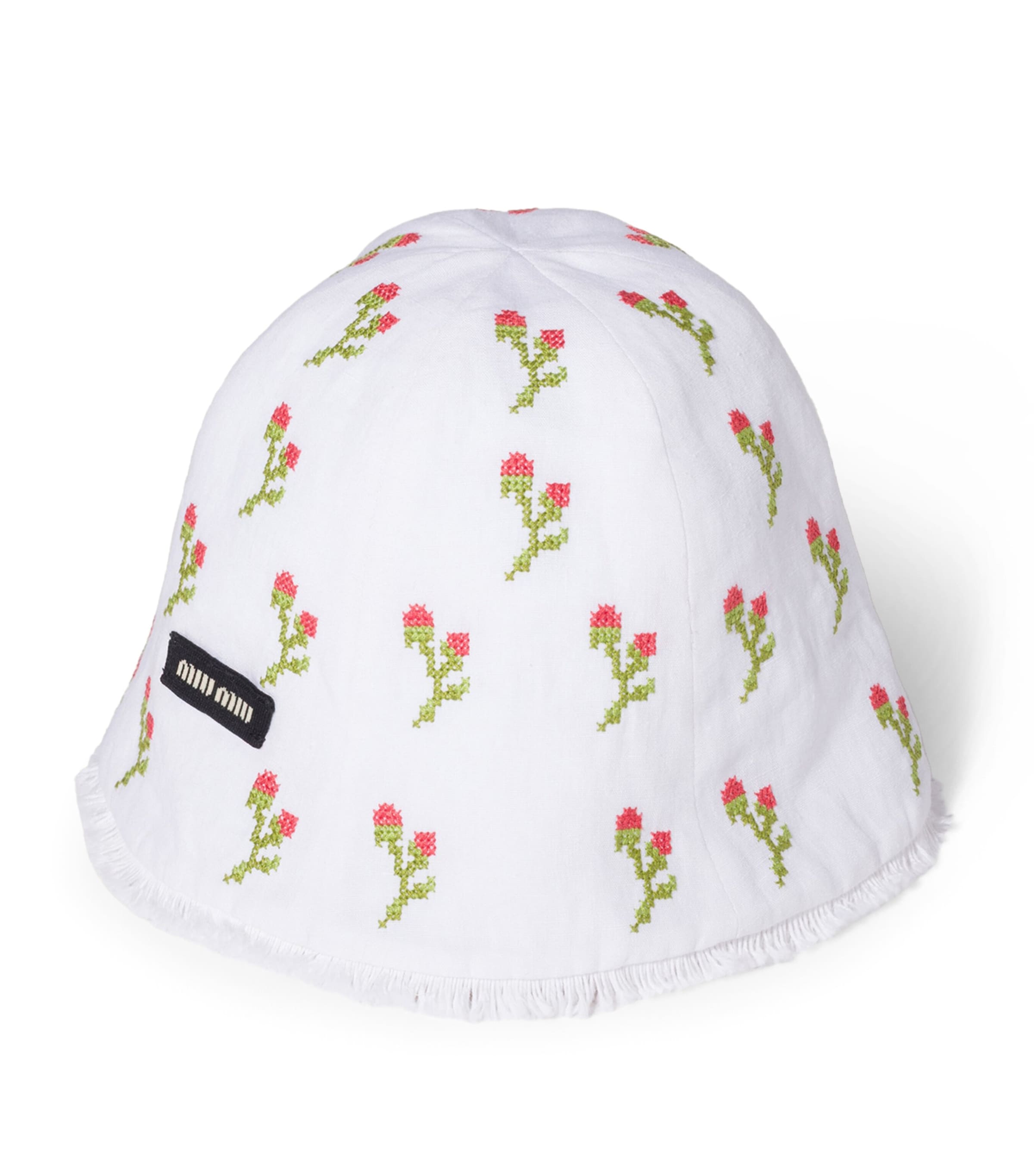 Miu Miu flax embroidered hat (British brand)