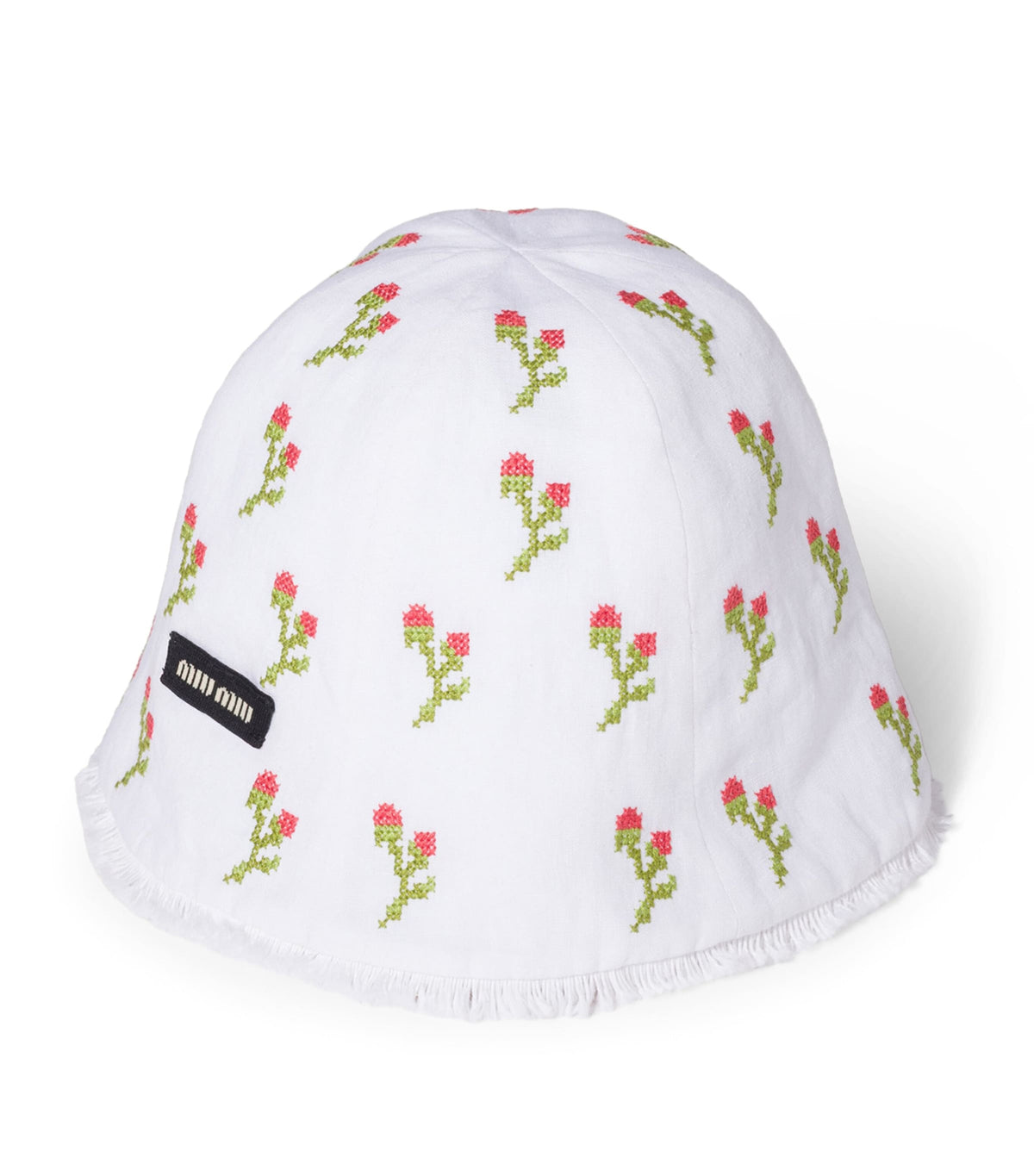 Miu Miu flax embroidered hat (British brand)
