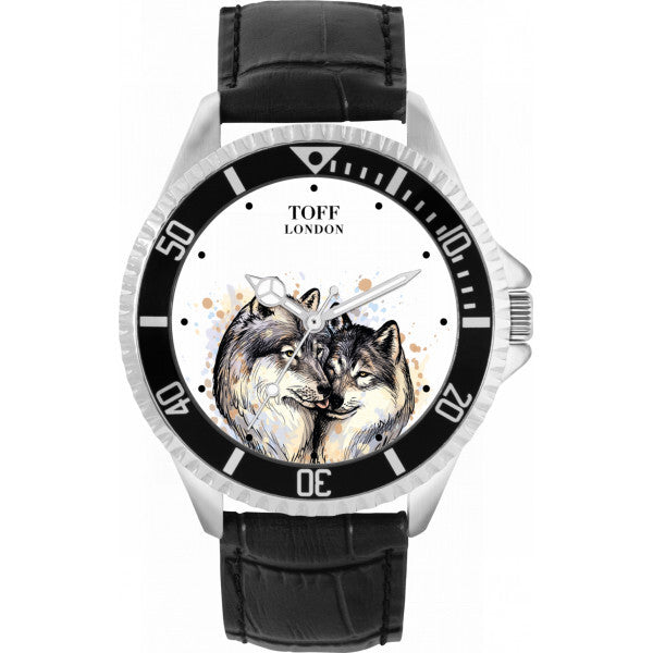 Toff London Wolves in Love white watch, imported from the UK