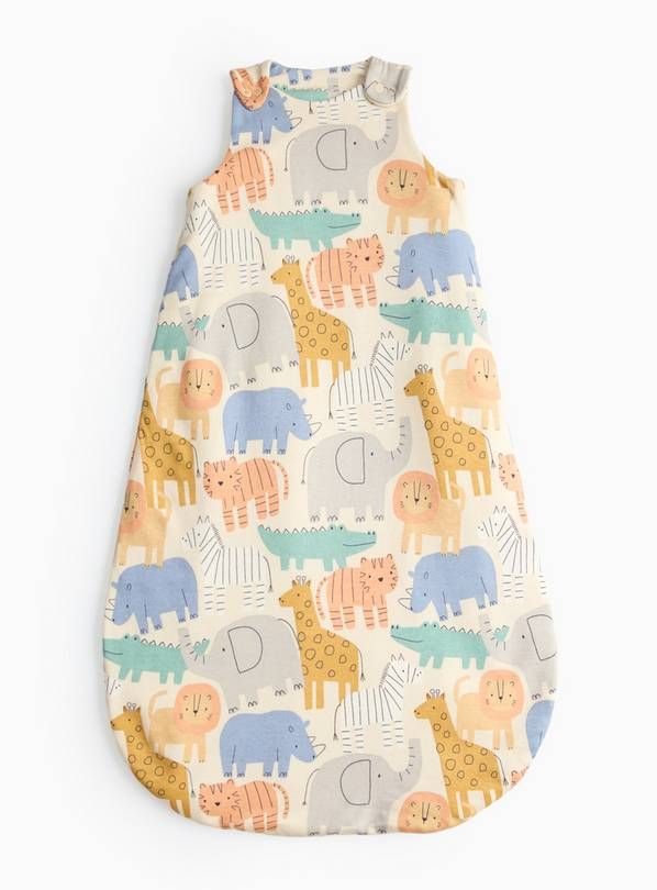 Beige Safari Animal Printed 2.5 Tog Sleeping Bag 0-6 Months