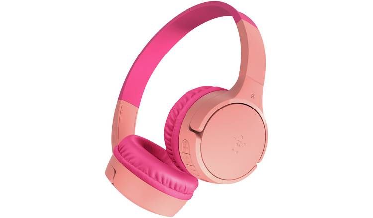 Belkin SoundForm Mini Kids Wireless Headphones On-Ear – Pink