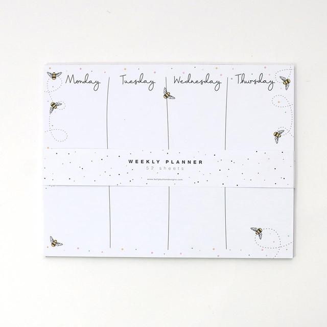 Belly Button Designs Weekly Planner 52 Sheets Bees