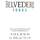 Belvedere Organic Pure Vodka   70cl