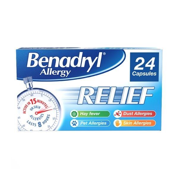 Benadryl Allergy Relief 24 Capsules