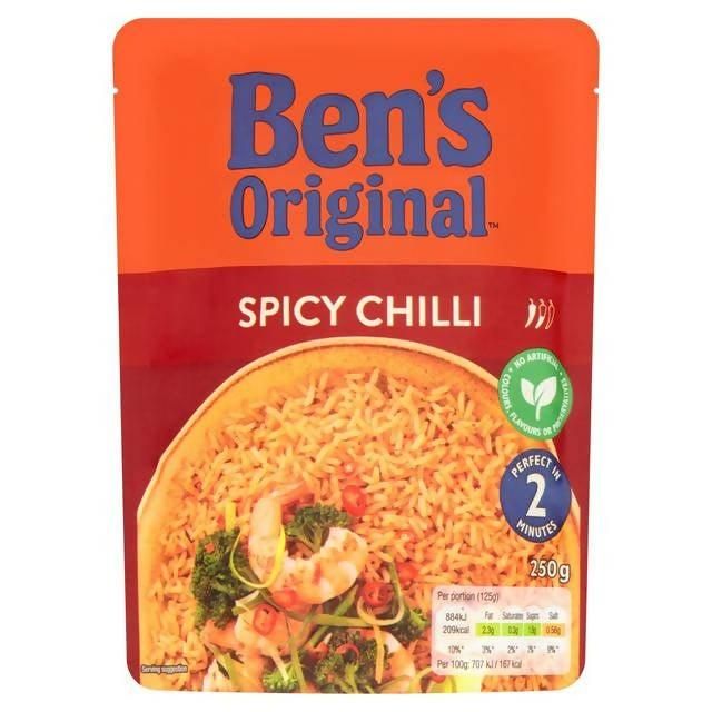 Bens Original Rice Spicy Chilli Microwave Rice 250g