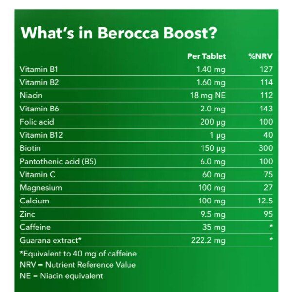 Berocca Boost Energy Vitamin Effervescent 10 Tablets