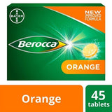 Berocca Natural Orange Sugar Free Effervescent 45 Tablets