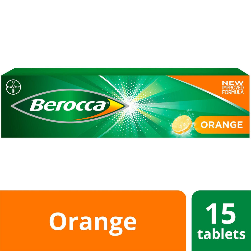 Berocca Orange Energy Effervescent Vitamin Tablets x15