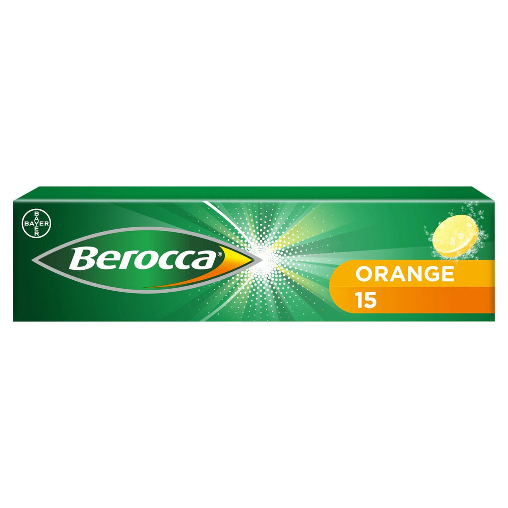 Berocca Orange Energy Effervescent Vitamin Tablets x15