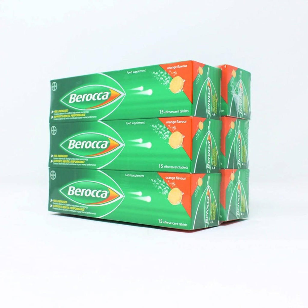 Berocca Orange Flavour, 6 x 15 Count