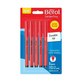 Berol Handwriting Pen Medium Black   5 per pack