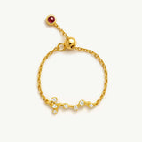 MUCHV Scorpio constellation gold ring adjustable, UK version