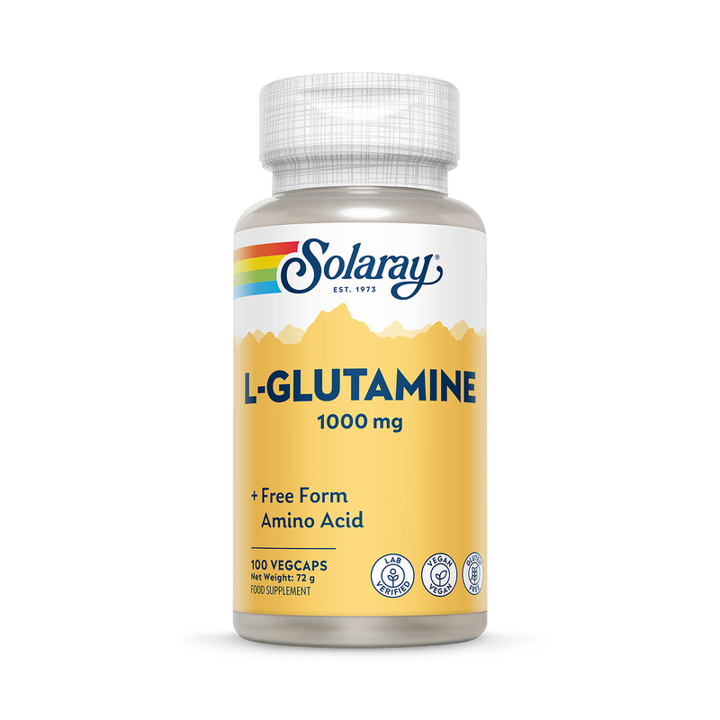 Solaray L-Glutamine 1000mg vegan capsules 100 count (British brand)