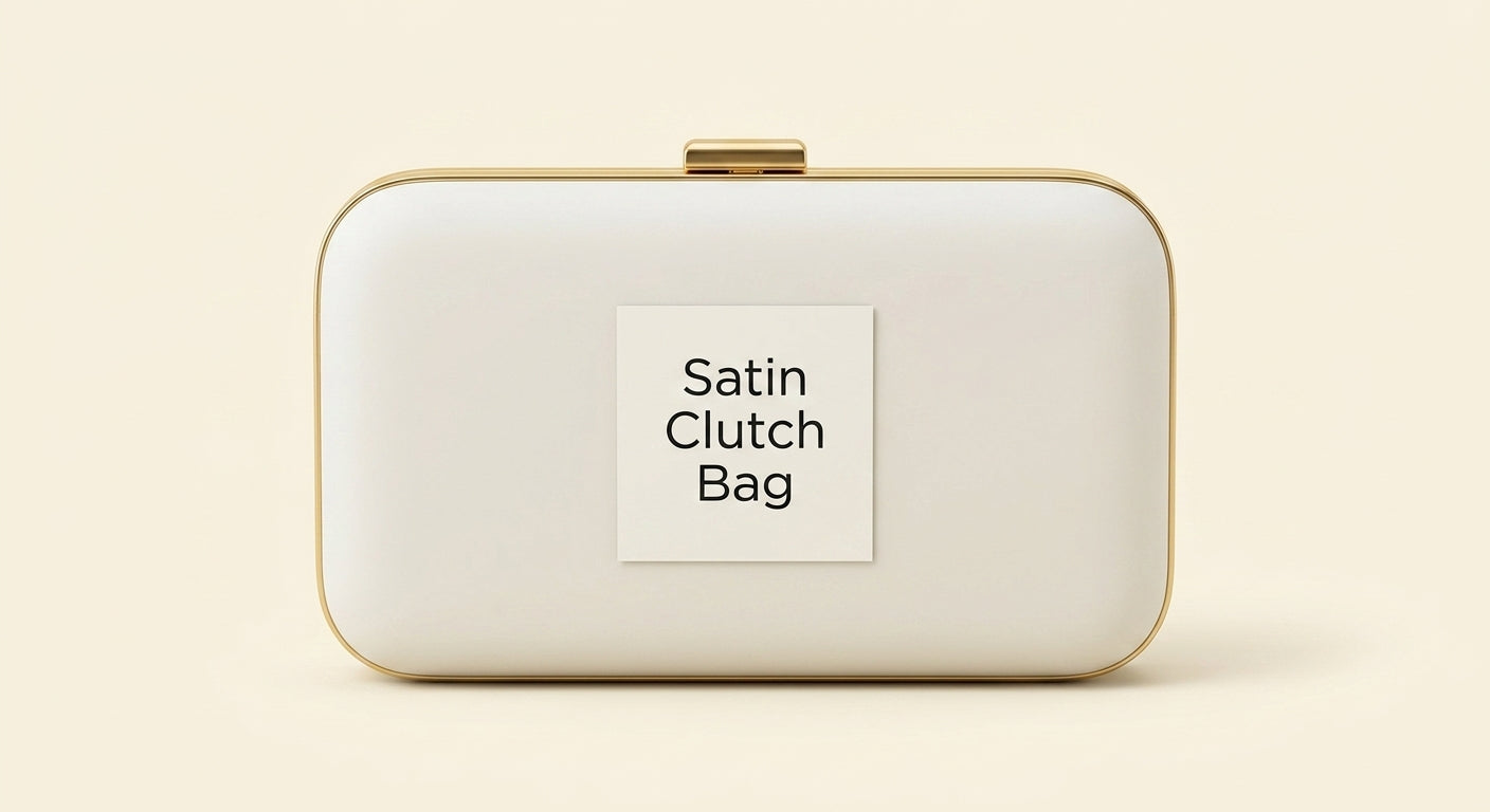 Mini pochette en satin Prada, monture dorée, chaîne, bandoulière - Produit britannique