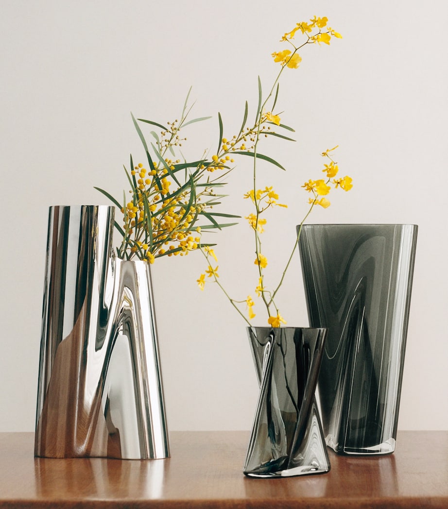 Georg Jensen kleine Lituus Vase 23cm Edelstahl (Britische Marke)
