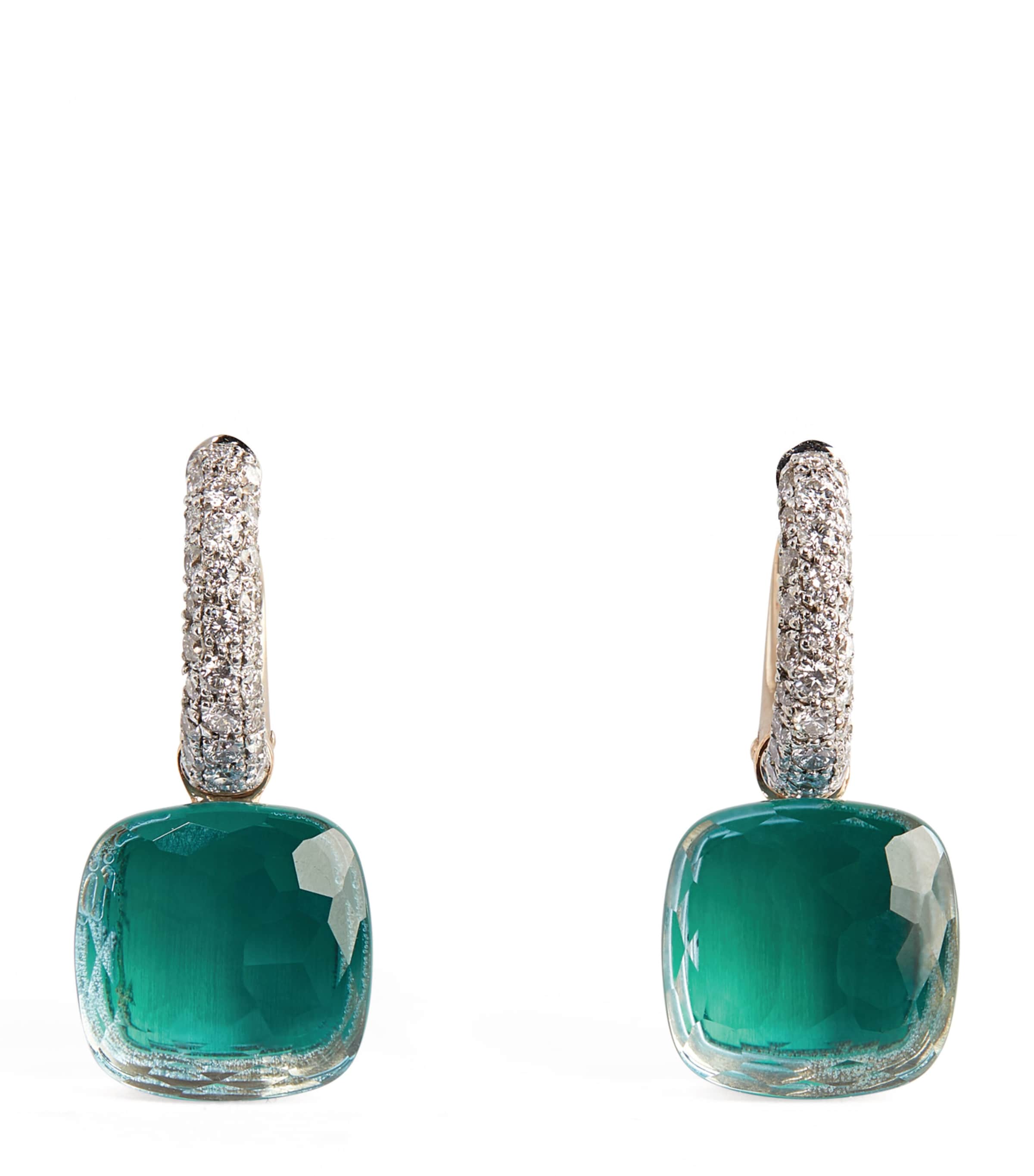 Pomellato Nudo drop earrings blue topaz agate diamonds, UK version