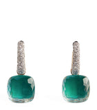 Pomellato Nudo drop earrings blue topaz agate diamonds, UK version