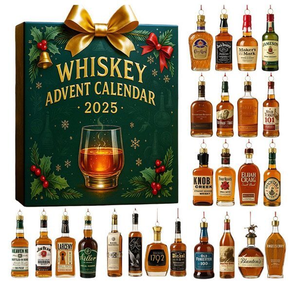 Leaper whiskey ornament advent calendar set (British brand)