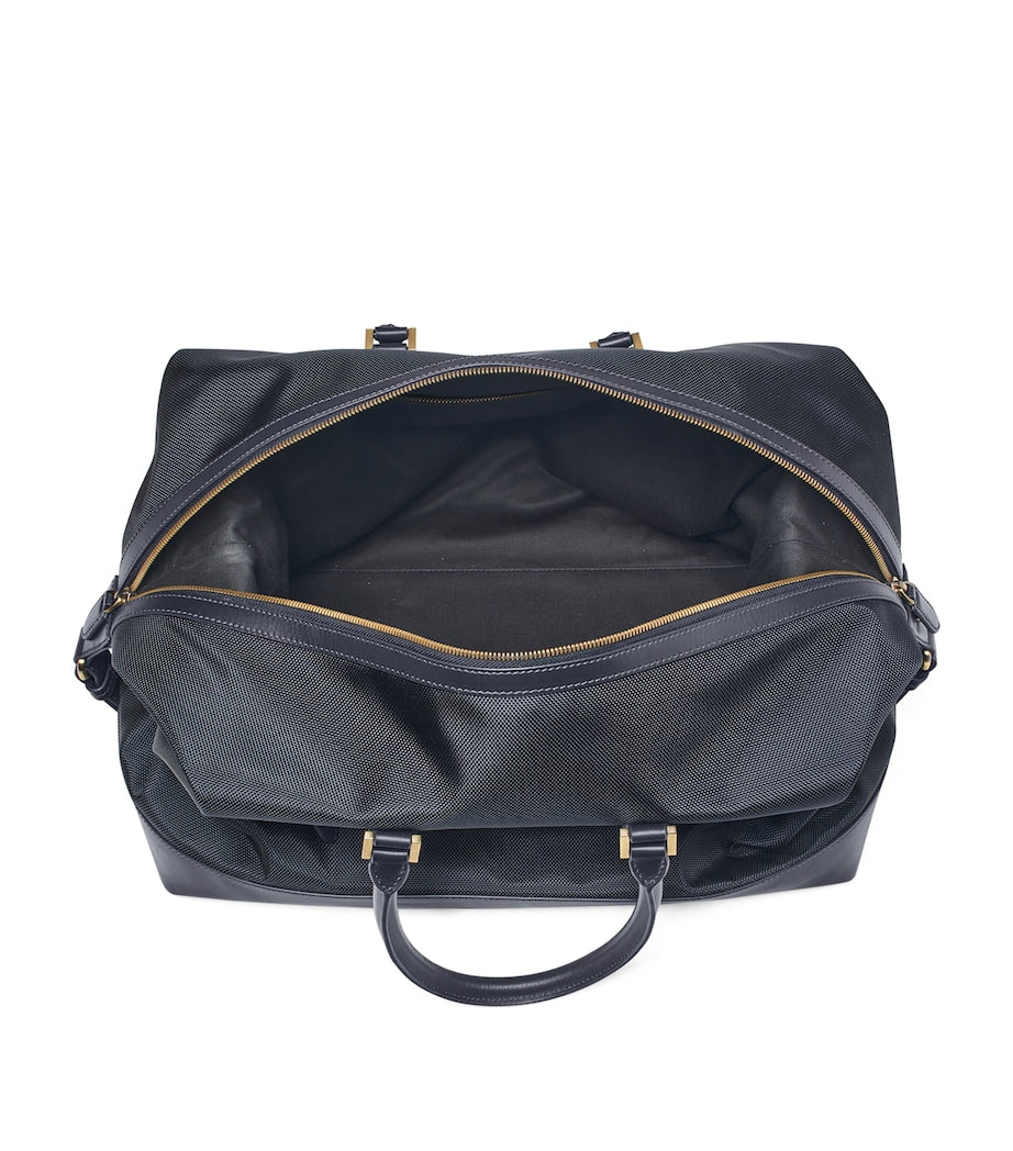 Aspinal of London nylon gym bag with leather trims, UK version