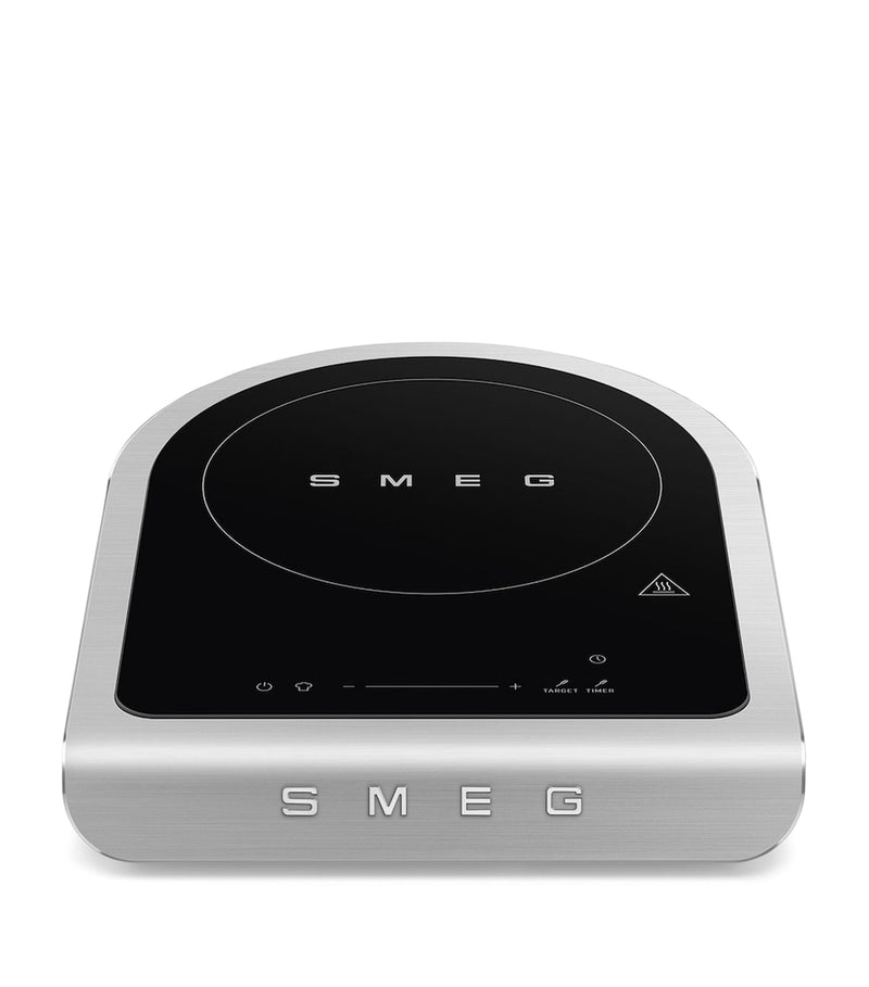 Smeg portable induction hob with temperature probe and storage case (British brand)