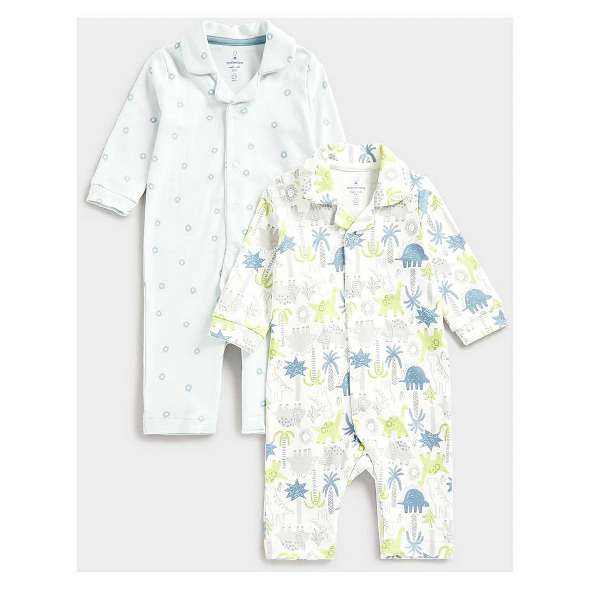 Mothercare Dinosaur All-in-One Baby Pyjamas GOODS Boots   