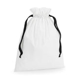 Westford Mill Cotton Drawstring Gift Bag (44cm x 36cm) GOODS Superdrug Soft White/Black  