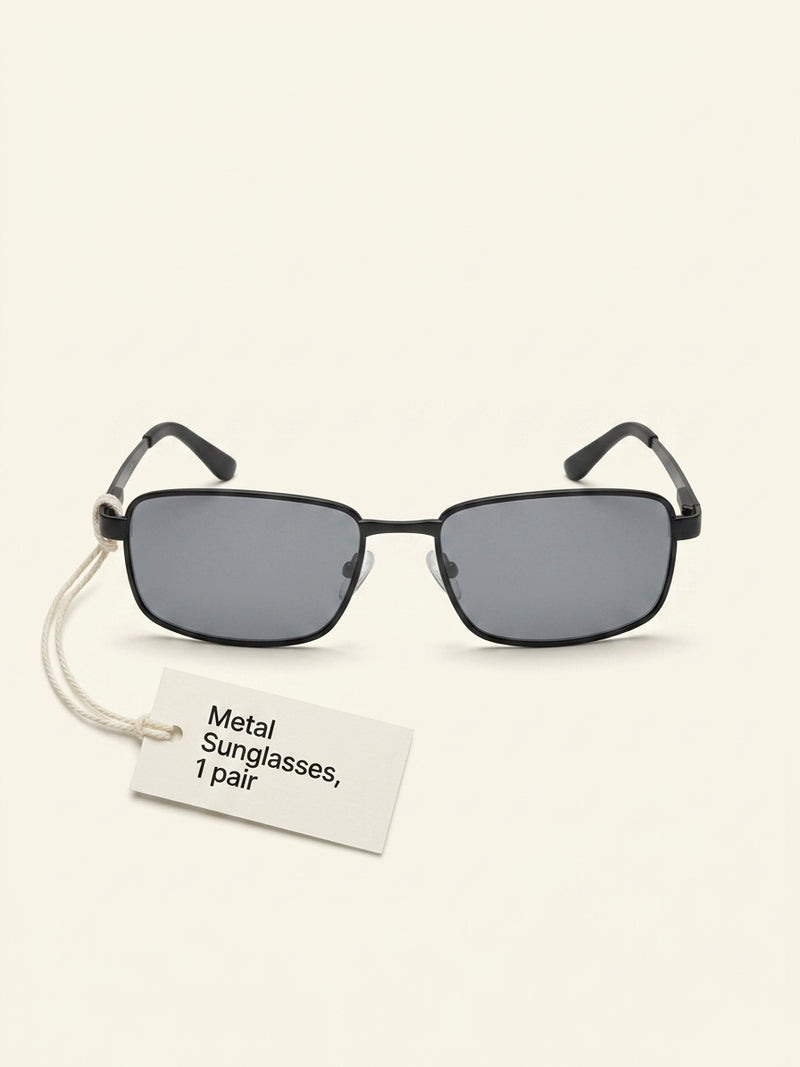 Prada Linea Rossa rectangular metal sunglasses with tinted lenses (British brand)