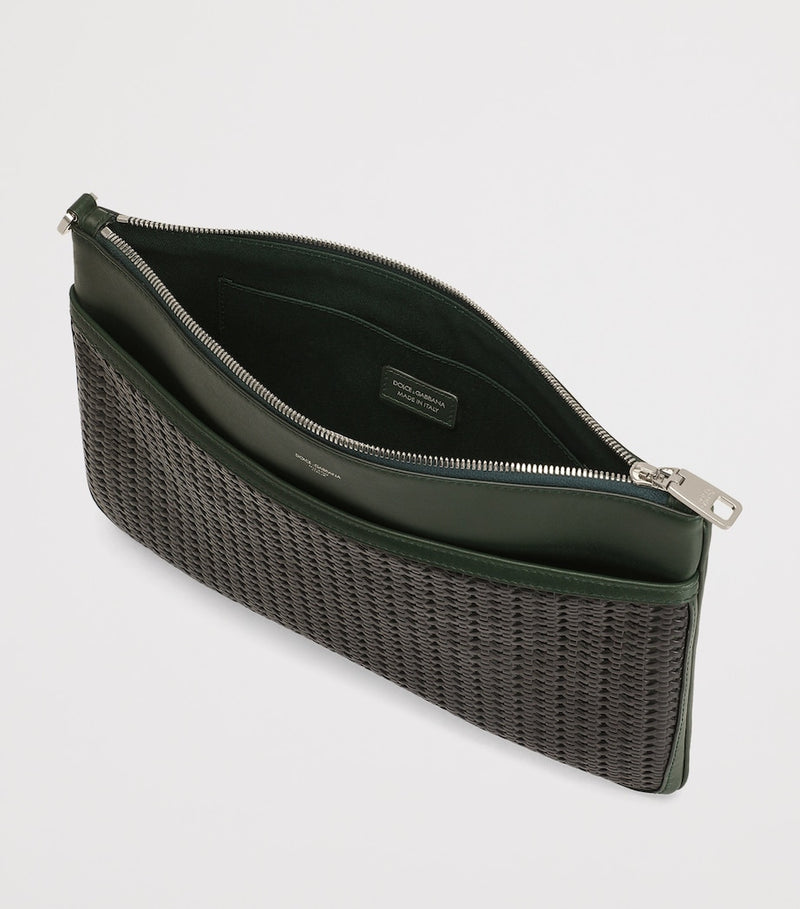 Dolce&Gabbana canvas-calfskin plongé toiletry bag - British product