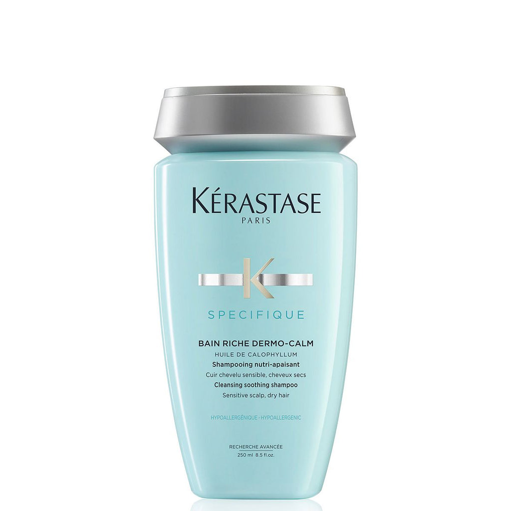 Kérastase Specifique, Cleansing Shampoo, For Sensitive Scalps and Dry Hair, With Glycerine, Bain Riche Dermo-Calm, 250ml