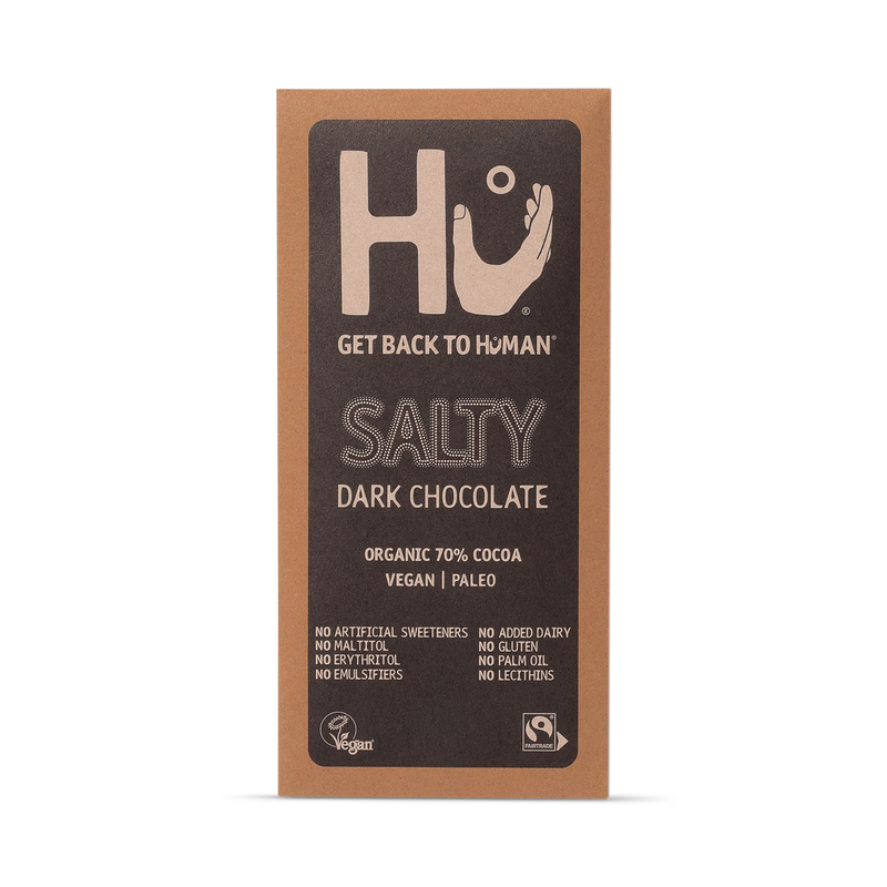 Hu Salty Dark Chocolate Bar with Coconut Sugar 60g, UK version