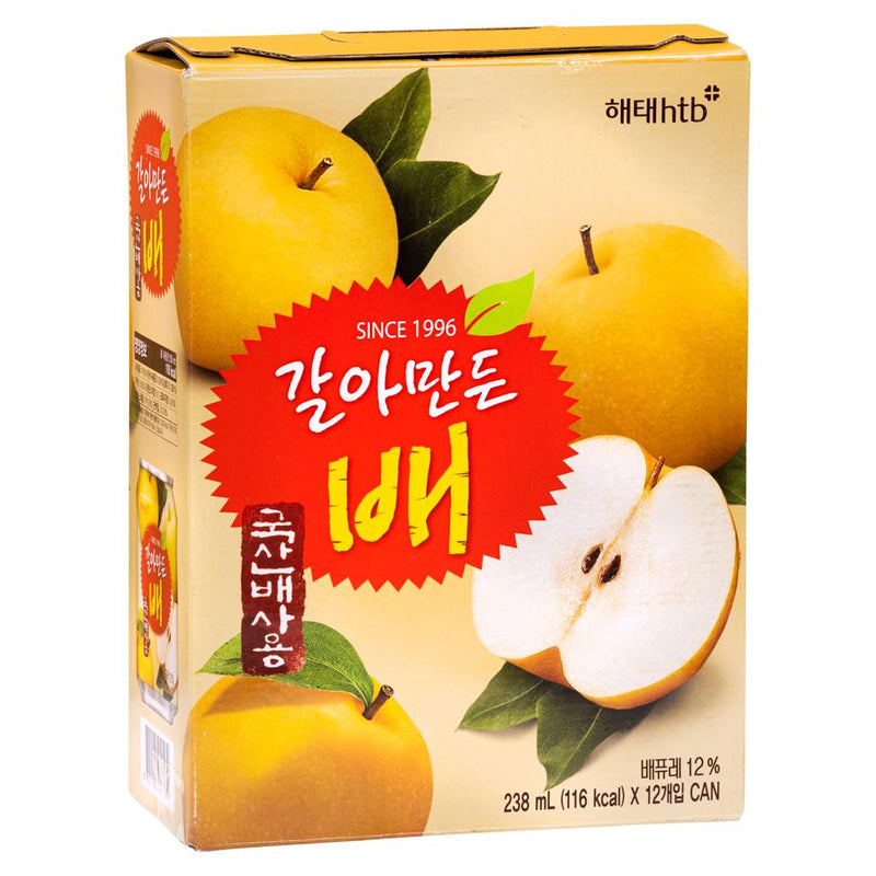Haitai crushed pear juice can 12-pack (British brand)