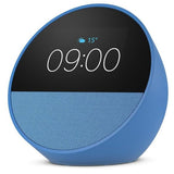 Amazon Echo Spot 2024 Ocean Blue smart alarm clock with Alexa, imported from the UK