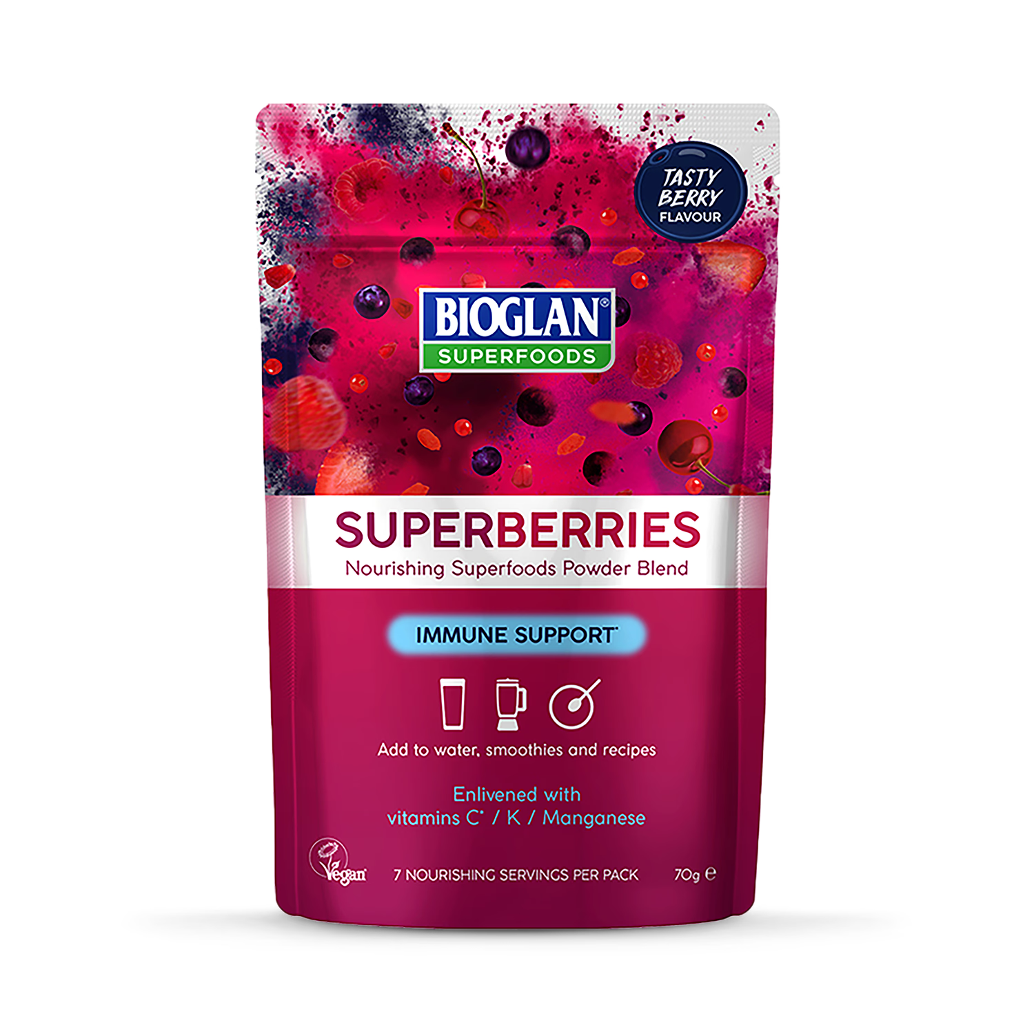 Bioglan Immune Support Superberries 70g powder - British product