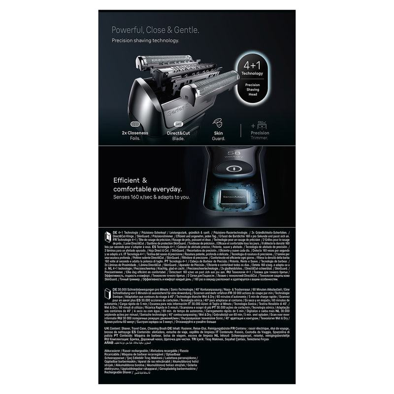 Braun Series 8 SensoAdapt electric shaver (British brand)