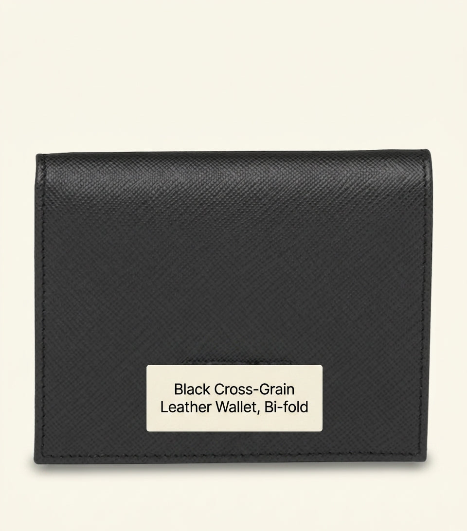 Prada small Saffiano leather bifold wallet, imported from the UK
