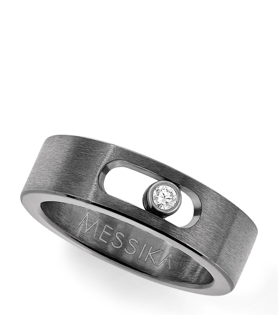 Messika Move Titanium ring 0.05ct diamond, imported from the UK