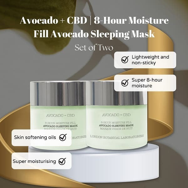 LBL 2 x Avocado+CBD Moisture Fill Avocado Sleeping Mask GOODS Superdrug   