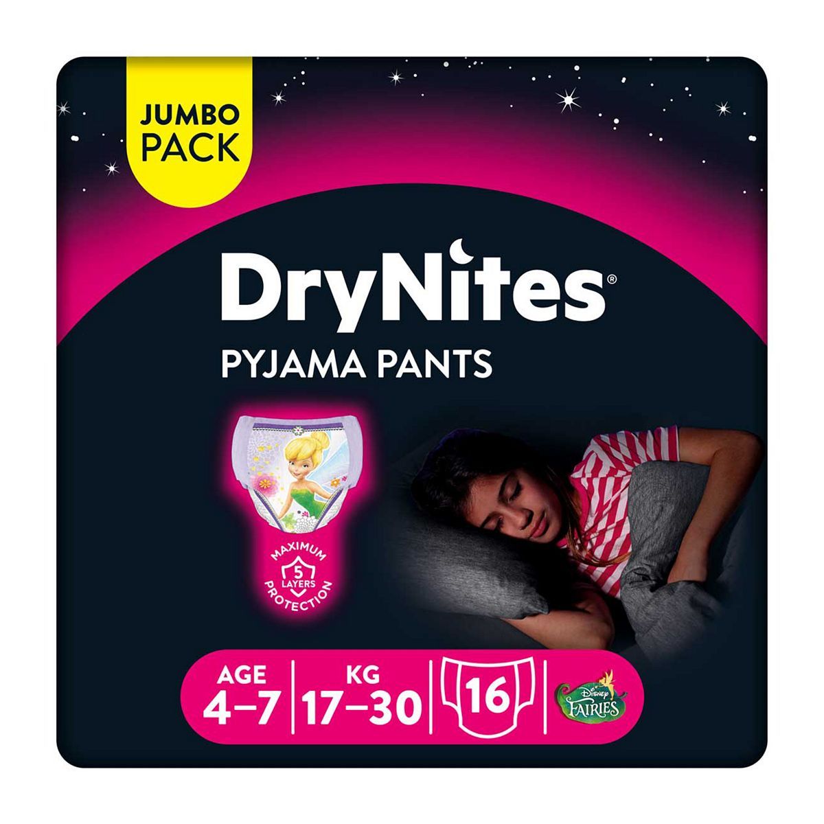 Huggies DryNites Girls Pyjama Pants, 16 Pants, 17-30kgs Baby Accessories & Cleaning Boots   