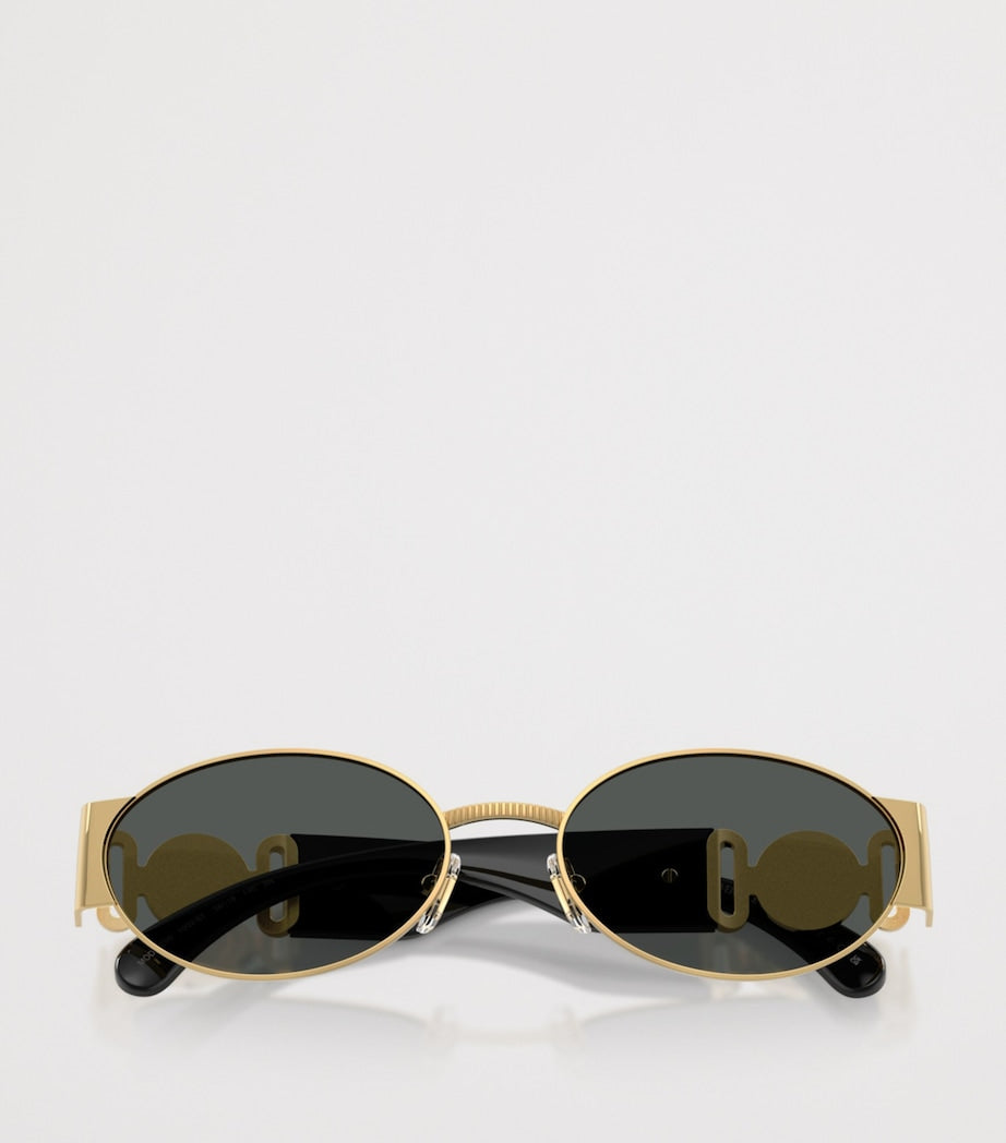 Lunettes de soleil ovales en acier Versace - Produit britannique