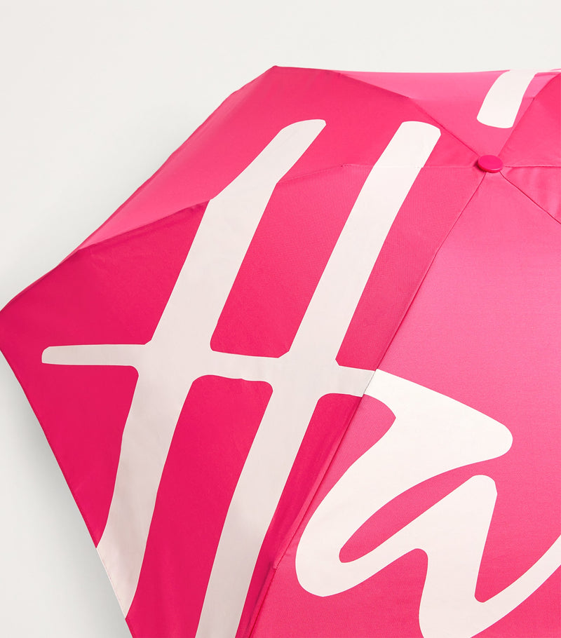 Harrods magenta logo umbrella compact size, UK version