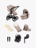 egg3 Pushchair, Carrycot & Accessories with Maxi-Cosi Pebble 360 Pro Car Seat and Base Luxury Bundle