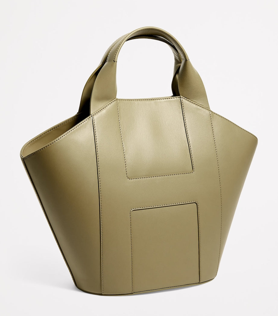 Harrods medium grab leather tote bag (British brand)