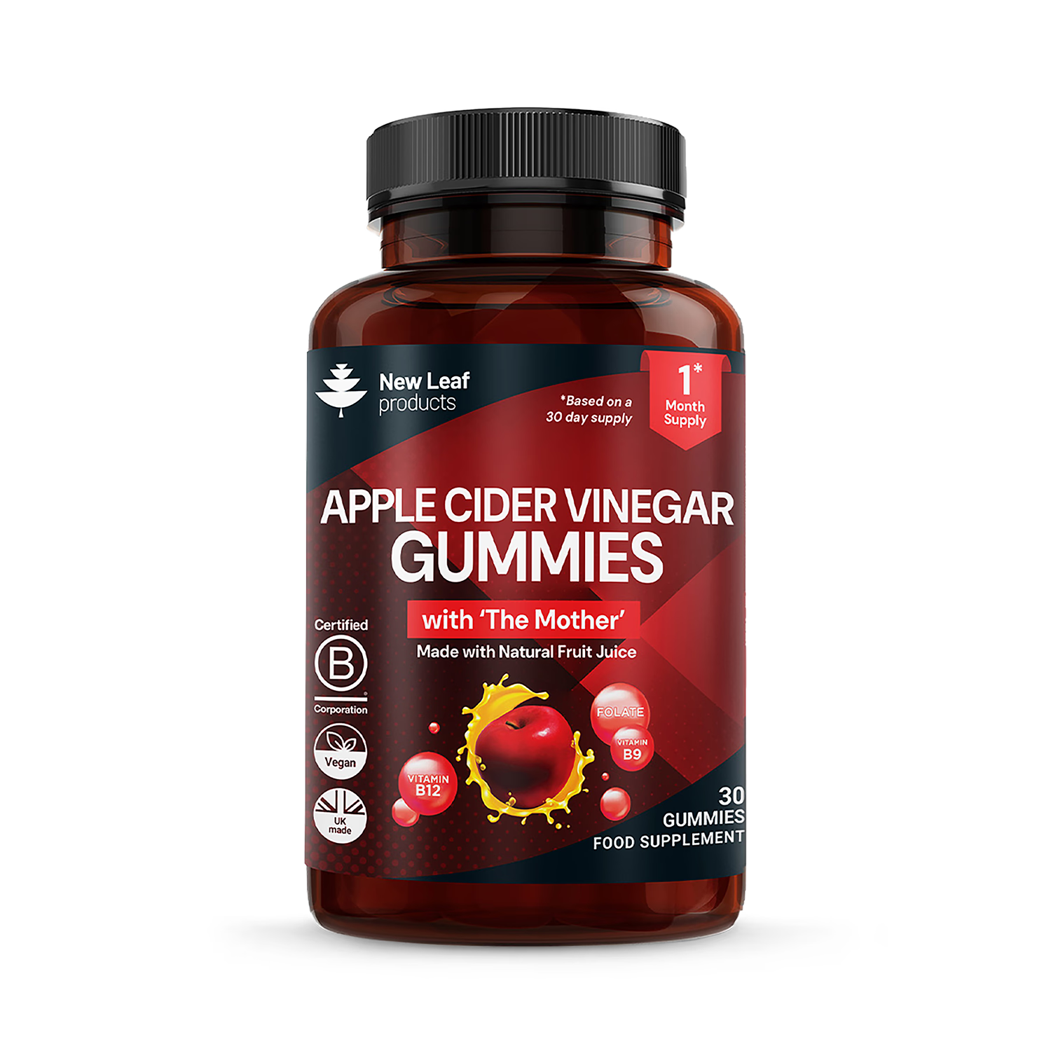 New Leaf apple cider vinegar gummies 30 count - British brand