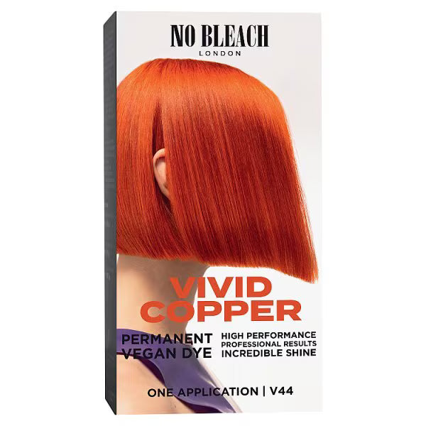 Bleach London Vivid Copper Permanente Haarfarben-Set - Britisches Produkt