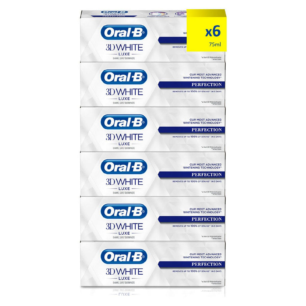 Oral-B 3D White Luxe Perfection 6 Month Toothpaste Bundle