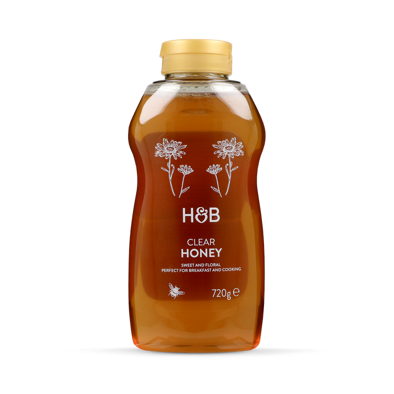 Holland & Barrett Pure Clear Honey 720g jar, UK version