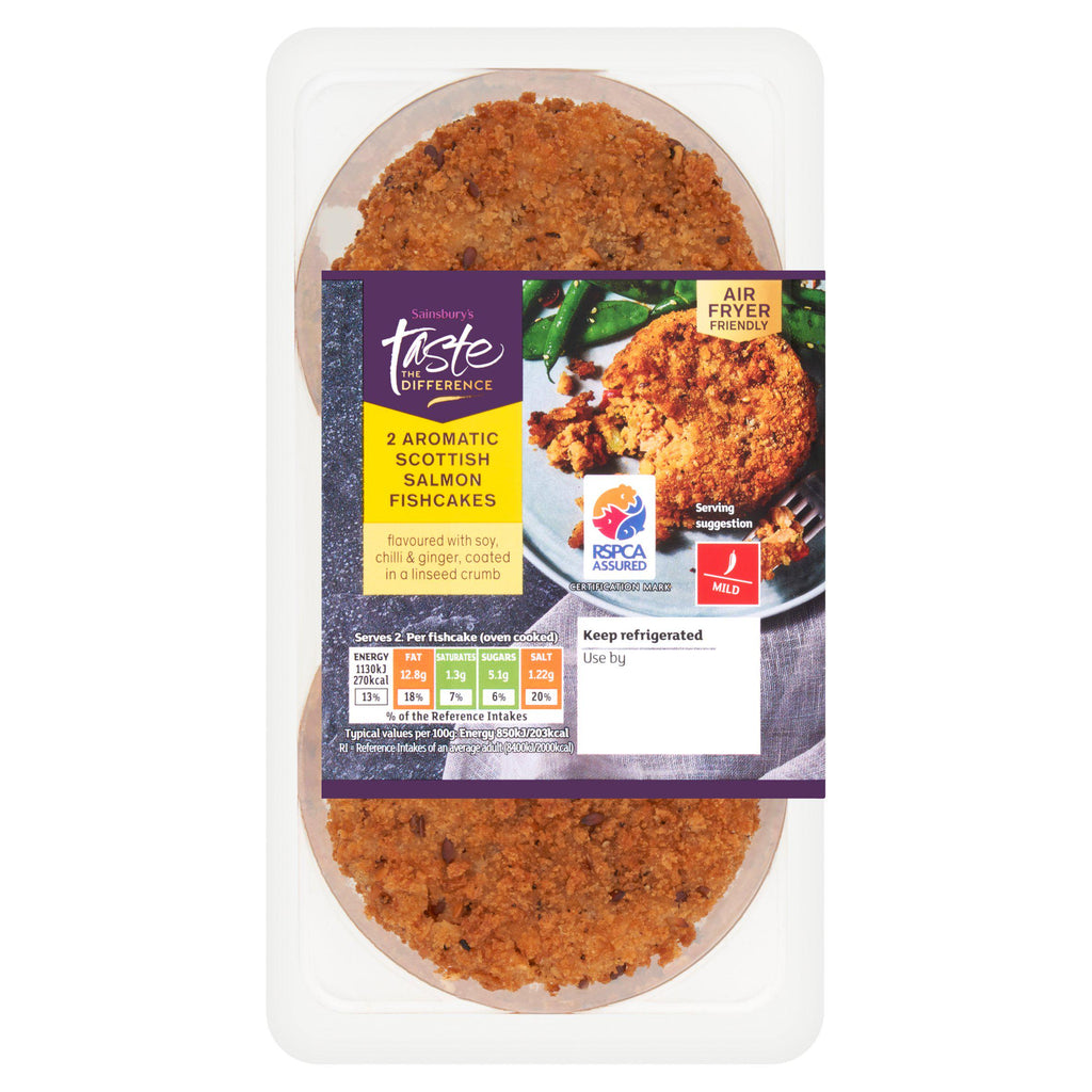 Sainsbury’s Scottish Salmon Fishcakes With Chilli & Ginger, Taste the Difference x2 290g